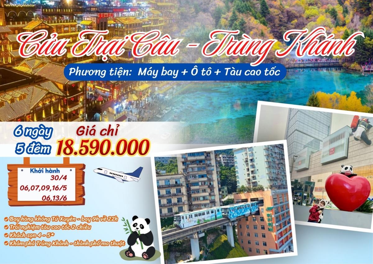 HÀ NỘI - CỬU TRẠI CÂU - CAO TỐC - TRÙNG KHÁNH 6 NGÀY 5 ĐÊM